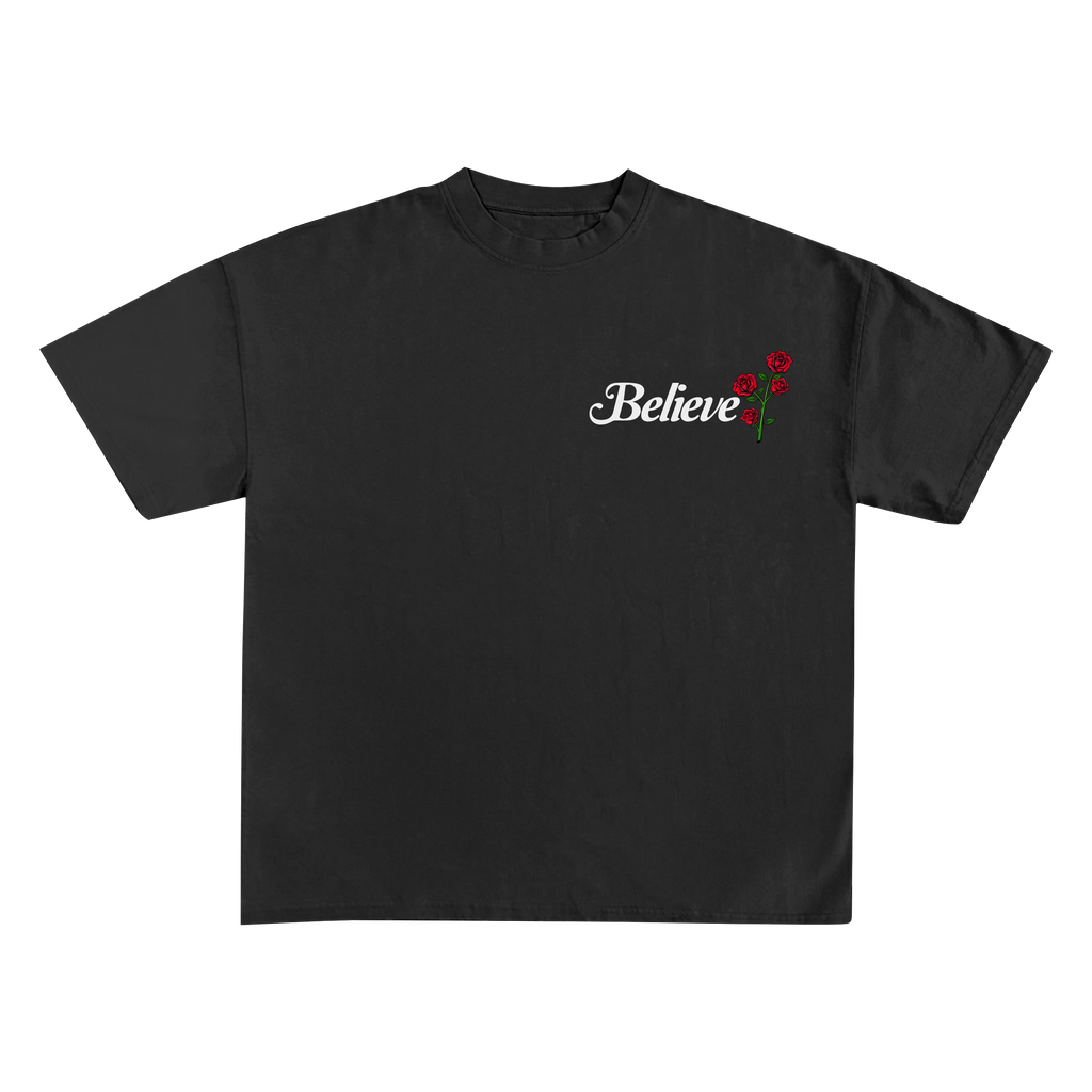 Believe In Yourself Rose Shirt | Black