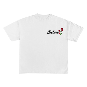 Believe In Yourself Rose Shirt | White