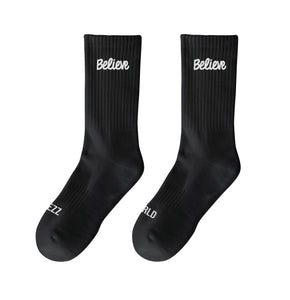 Believe Socks | White/Black