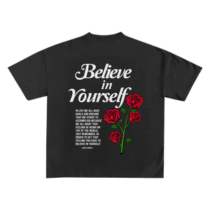 Believe In Yourself Rose Shirt | Black