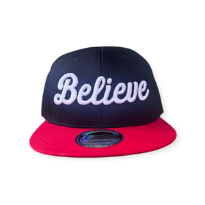 Believe Signature Snapback | Black/Red/White